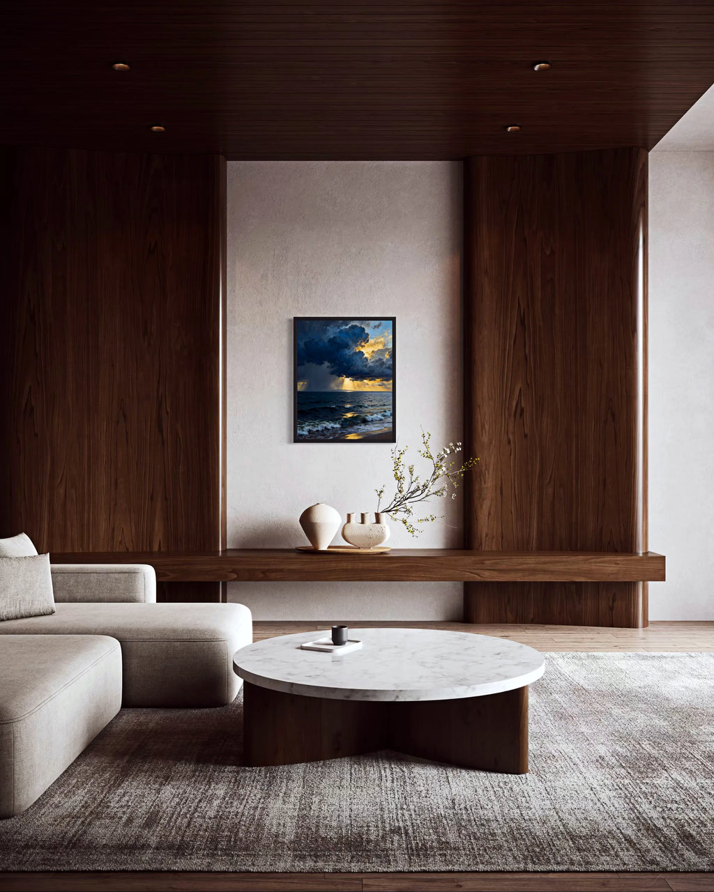 Storm Over the Gulf Ocean Wall Art