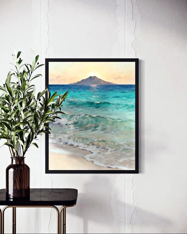 Turquoise Shoreline Ocean Wall Decor