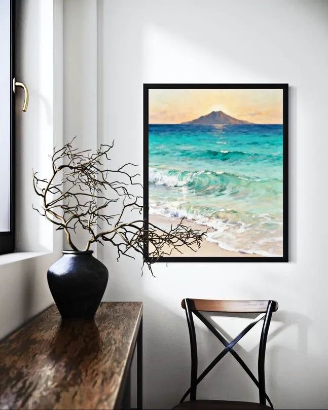 Turquoise Shoreline Ocean Wall Decor