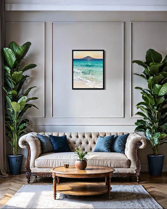 Turquoise Shoreline Ocean Wall Decor