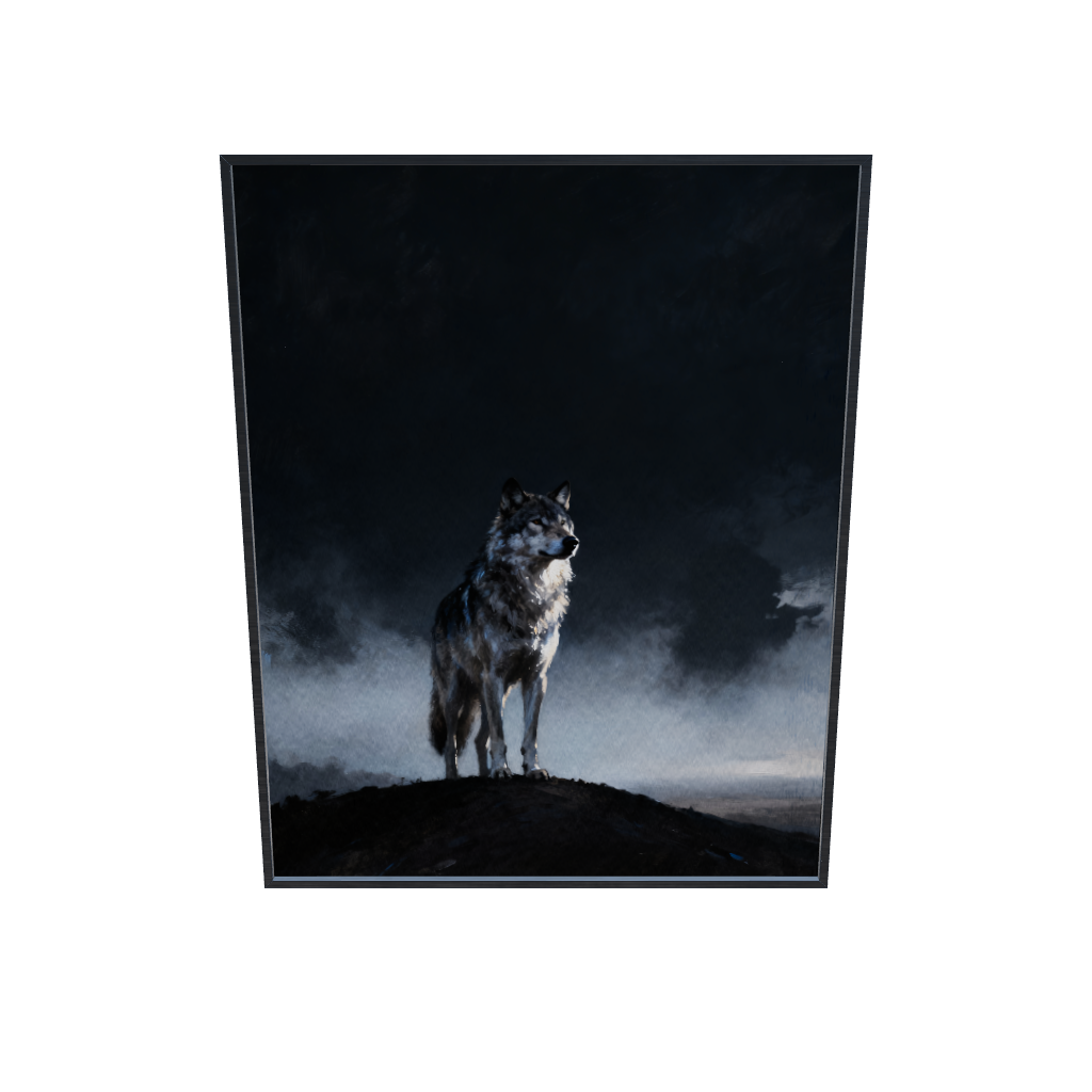 Lone Howl Wolf Wall Art