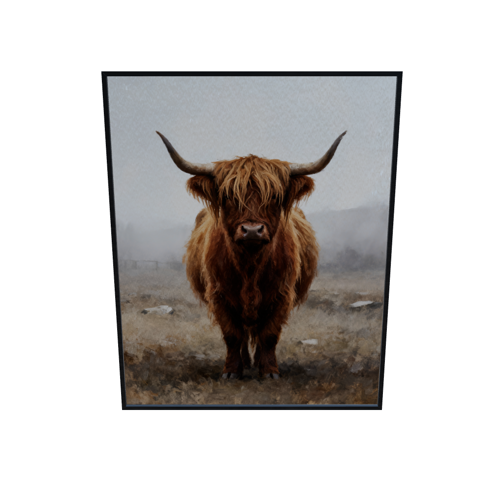 Highland Silence Highland Cow Wall Art