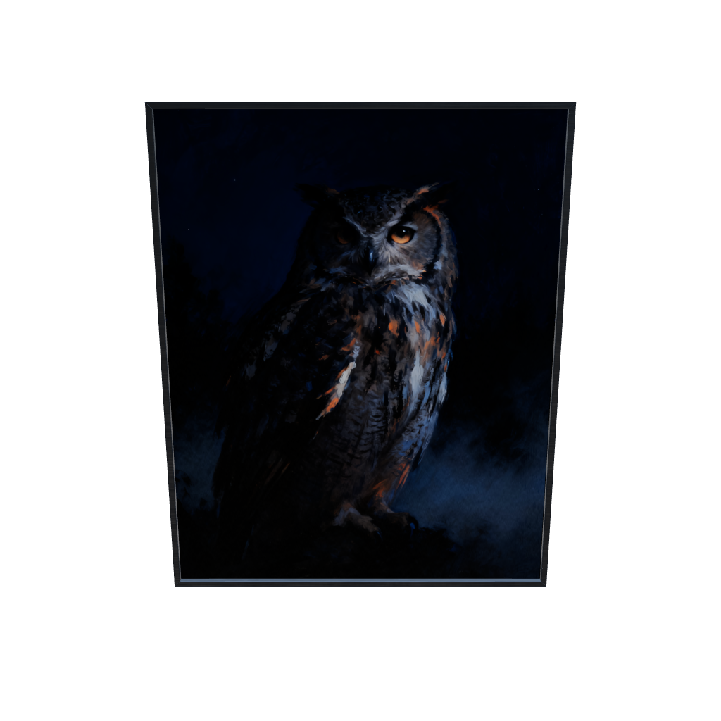 Midnight Guardian Owl Wall Art