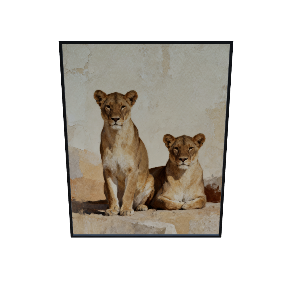 Soft Safari Lion Animal Wall Art