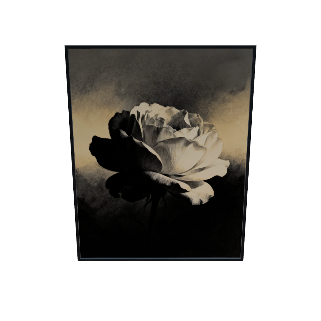 Contrast Bloom Black and White Peony Wall Art
