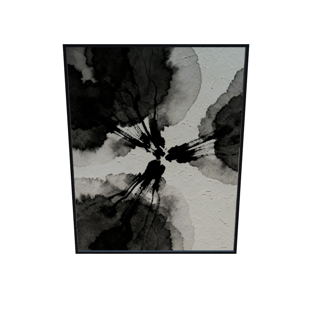 Ink Fracture Black and White Abstract Prints